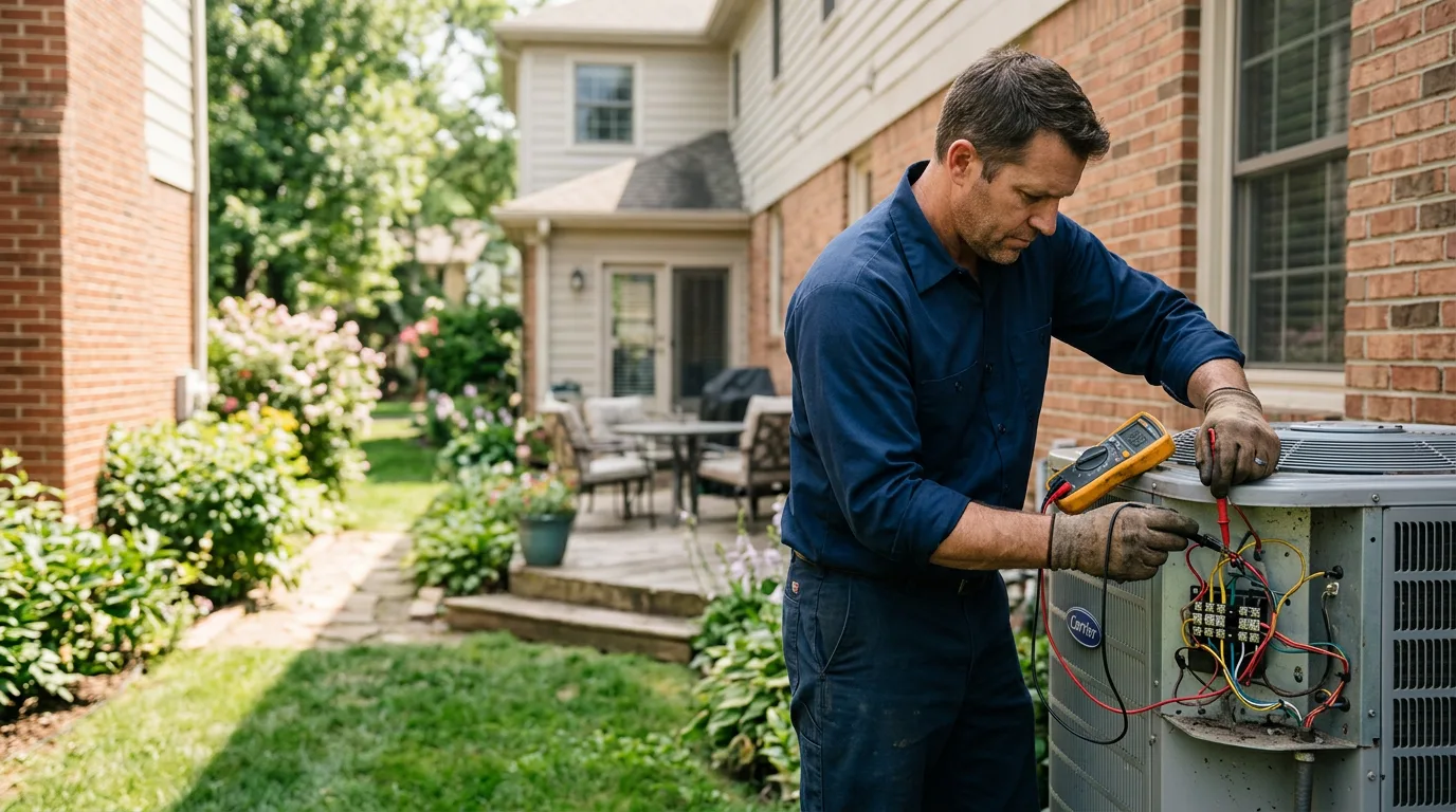 HVAC technician working near Goldsboro, NC